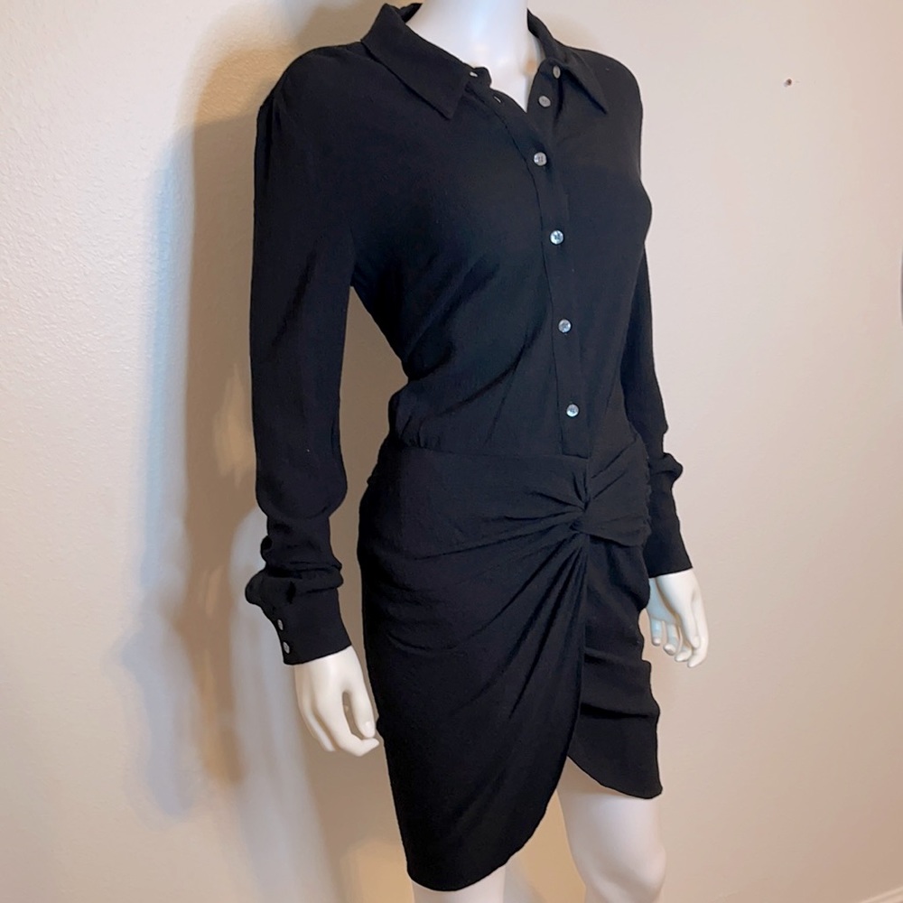 Veronica Beard Black Ruched Dress Size 6.